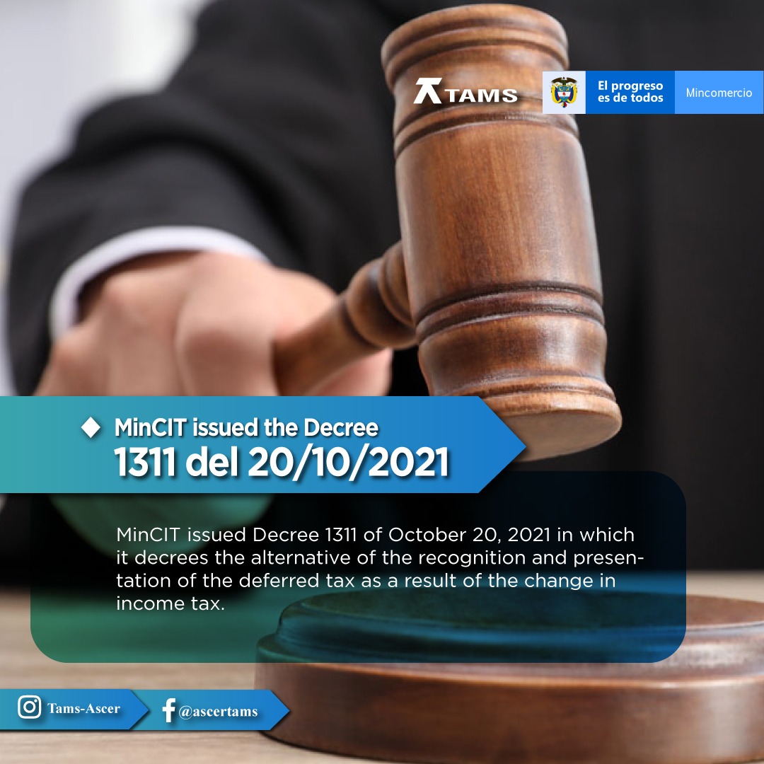 MinCIT issued Decree 1311 of October 20, 2021